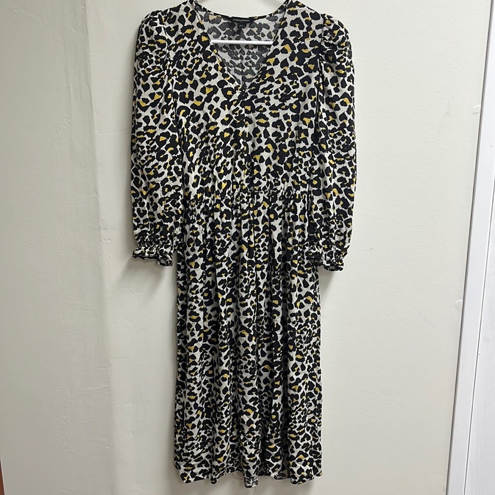 Banana Republic Animal Print Midi Dress
